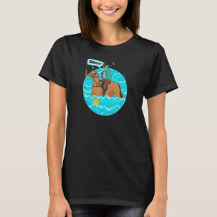 Camiseta Jugador Divertido de Waterpolo a Caballo Jugando W