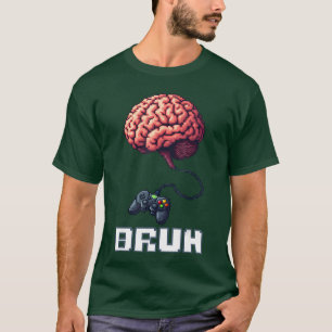 Camiseta Jugador divertido, hermano, cerebro de videojuego,