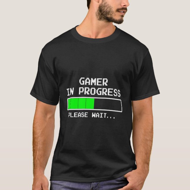 Camiseta Jugador en curso Por Favor Esperar Divertidos Vide (Anverso)