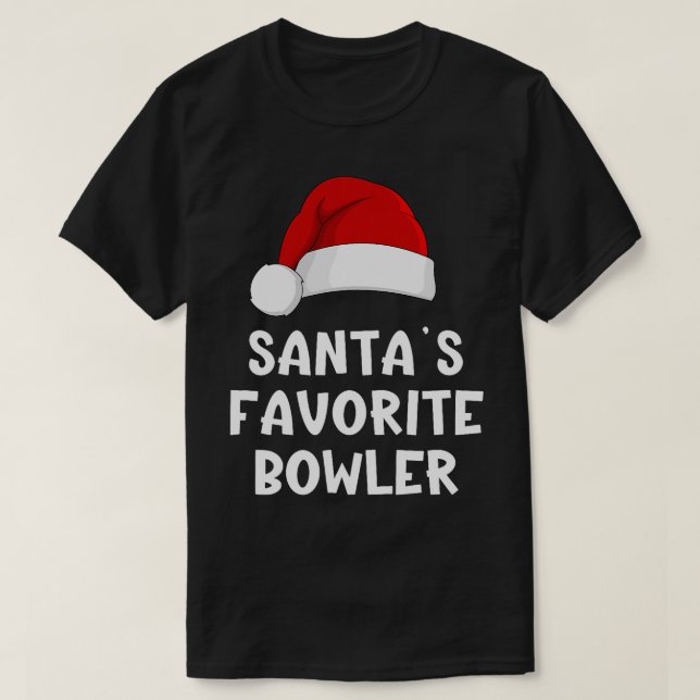 Camiseta Jugador favorito de bolos navideños de Santa Claus (Diseño del anverso)