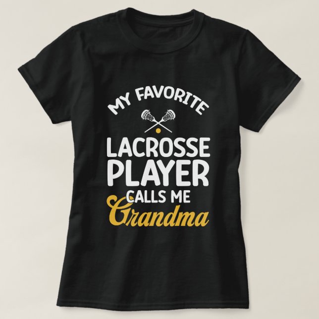 Camiseta Jugador favorito de Lacrosse Abuela Familia Lax Na (Diseño del anverso)