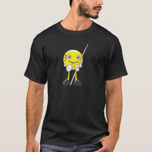 Camiseta Jugador feliz de la bola del billar nueve