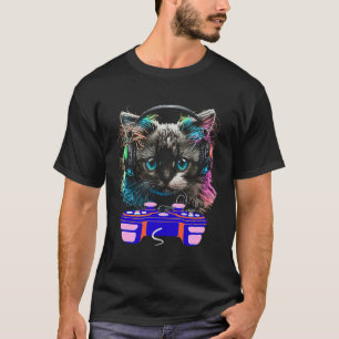 Camiseta Jugador Gaming Ragdoll Cat Video Video Hombres