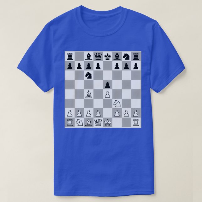 Camiseta Jugador Giuoco Piano de Ajedrez Abierto Italiano J (Diseño del anverso)