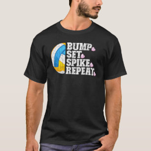 Camiseta Jugador gráfico de voleibol de repetición de Spike