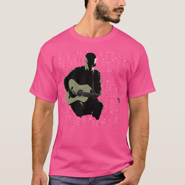 Camiseta Jugador Guitariano de Estilo Matriz de Guitarra Ac (Anverso)