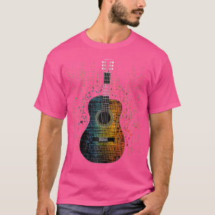 Camiseta Jugador Guitariano de Estilo Matriz de Guitarra Ac
