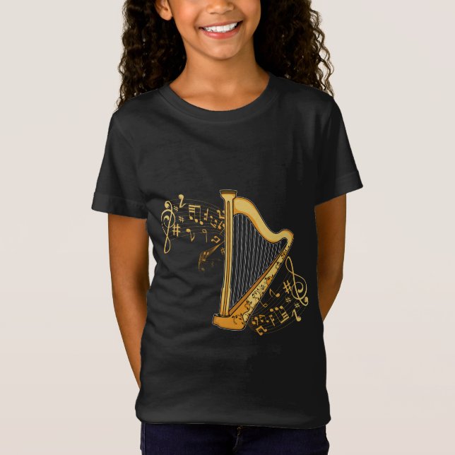 Camiseta Jugador Harp Regala a Chicas Harpist Women Music H (Anverso)