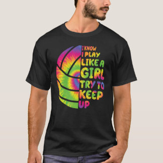 Camiseta Jugador infantil divertido de voleibol Chicas adol