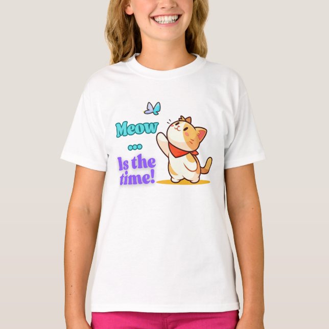 Camiseta Jugador Kawaii Cat Meow Cita (Anverso)
