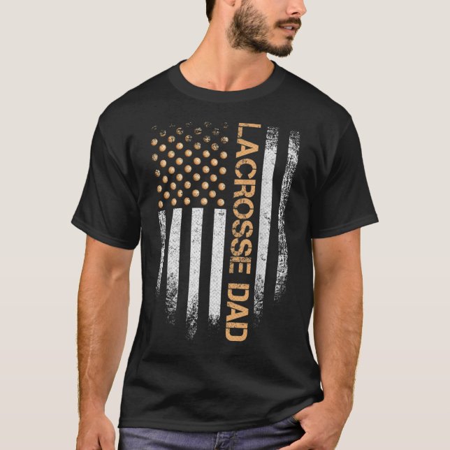 Camiseta Jugador Lacrosse de la bandera norteamericana vint (Anverso)