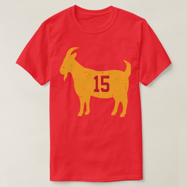 Camiseta Jugador Mahomes Goat 15Regalo Perfecto Para Los Fa (Diseño del anverso)