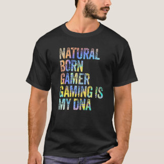 Camiseta Jugador Nato Los Videojuegos Son Mi Adn  Tie Dye V