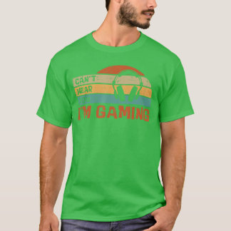 Camiseta Jugador No Puede Escucharte Estoy Jugando Retro Ho