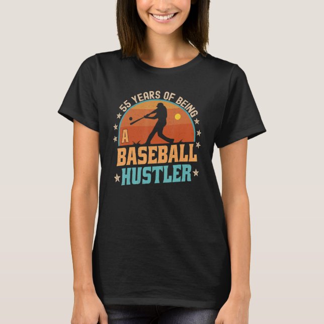 Camiseta Jugador novato de béisbol de 55 años 55º cumpleaño (Anverso)