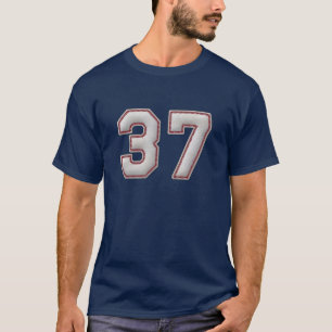 Camiseta Jugador número 37 - puntadas frescas del béisbol