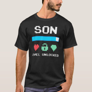 Camiseta Jugador Papá Nivel Hijo Desbloqueado Juego Geek Gr