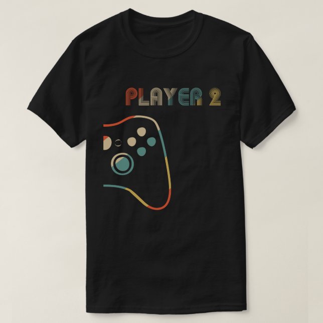 Camiseta Jugador Pareja de Jugador 1 Jugador 2 (Diseño del anverso)