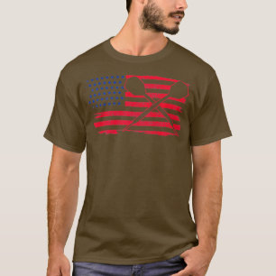 Camiseta Jugador patriótico de dardos de la bandera estadou