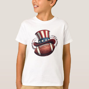 Camiseta Jugador patriótico del fútbol 4 de julio Hombres n