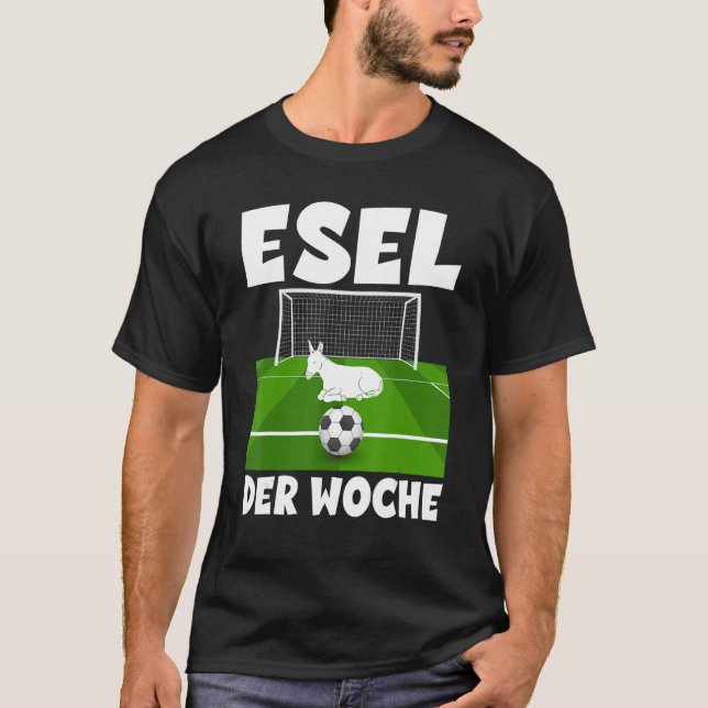 Camiseta Jugador portero de burro de la semana y fútbol (Anverso)