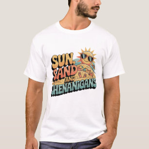 Camiseta Jugador Retro Beach Sun Cita de verano colorido