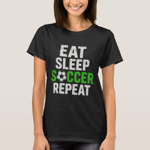 Camiseta Jugador Retro de Fútbol Dice Comer Dormir Jugar Re
