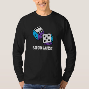 Camiseta Jugador Retro Dice Juego Noche Fiesta Buena Suerte
