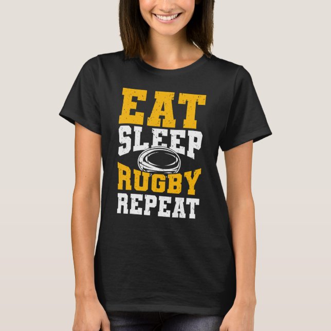 Camiseta Jugador Rugbys Rugby Come Rugby Sleep Repetir (Anverso)