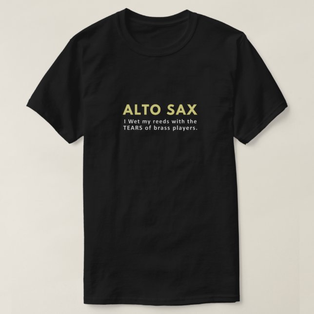 Camiseta jugador saxofón alto (Diseño del anverso)