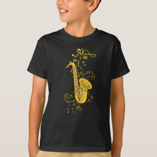 Camiseta Jugador saxofón Jazz Regalo de música masculino 