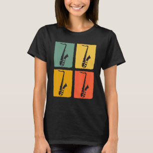 Camiseta Jugador saxofón Viste Jazz Saxofonista Retro Sa