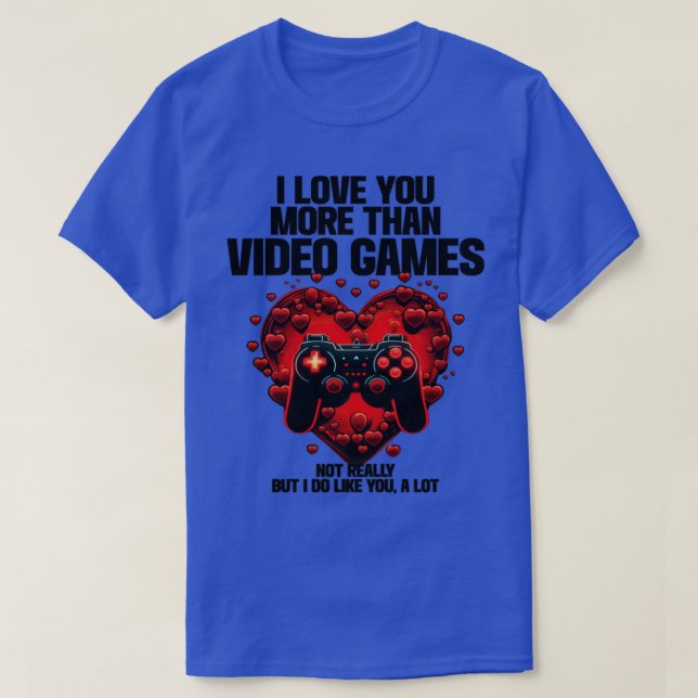 Camiseta Jugador Te Amo Más Que Videojuegos (Diseño del anverso)