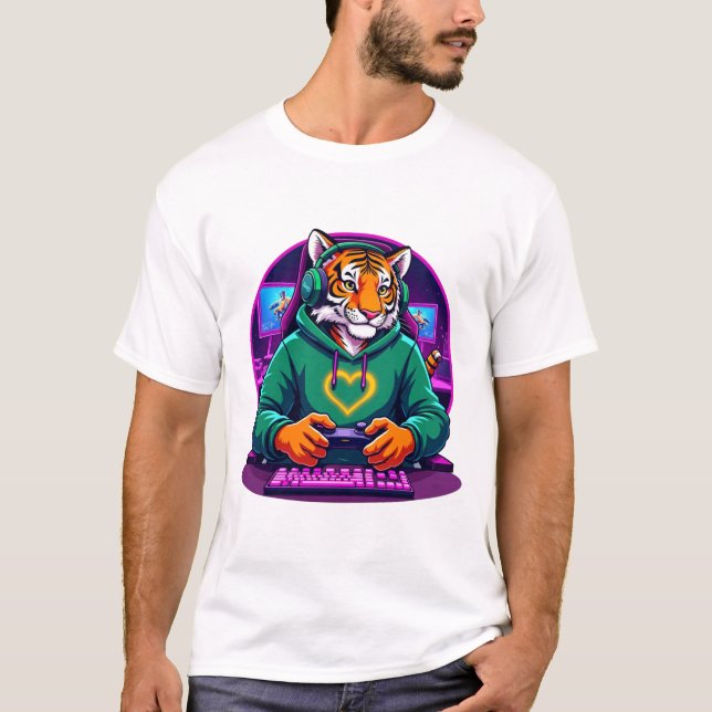 Camiseta Jugador tigre - Guay Gaming Artwork for Gamers (Anverso)