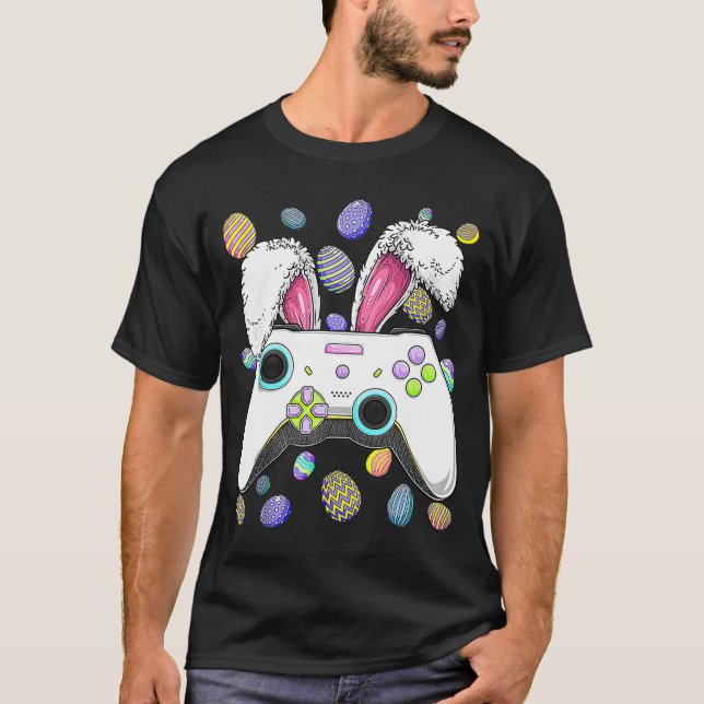 Camiseta Jugador videojuego Bunny Eggs Niños Pascua Niños H (Anverso)
