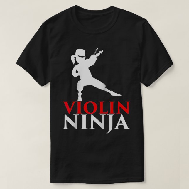 Camiseta Jugador violinista Ninja de violín regalo de amant (Diseño del anverso)