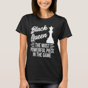 Camiseta Jugadora de ajedrez Orgullo negro Reina La pieza m
