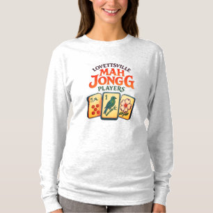 Camiseta Jugadora de Mah Jongg de Lovettsville Manga Larga