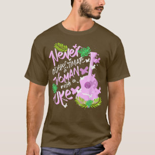 Camiseta Jugadora de música tropical de Hawái de Ukulele Ch