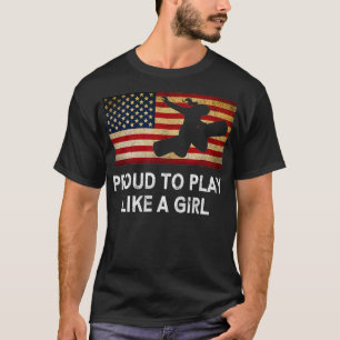Camiseta Jugadora De Snowboard En Equipo Estadounidense Org