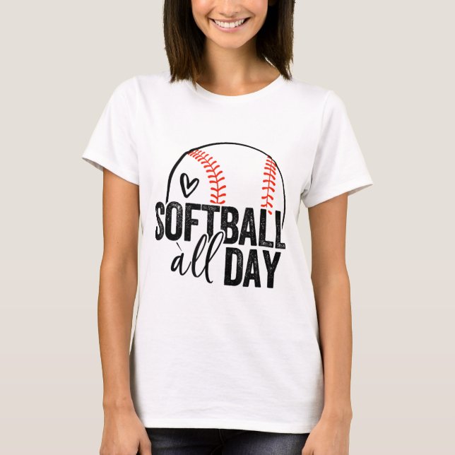 Camiseta Jugadora de Softball Chicas Adolescentes Mujeres H (Anverso)