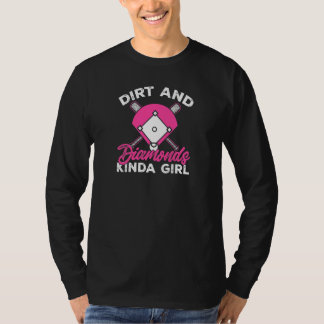 Camiseta Jugadora de Sóftbol Femenino Chica de Tierra y Dia