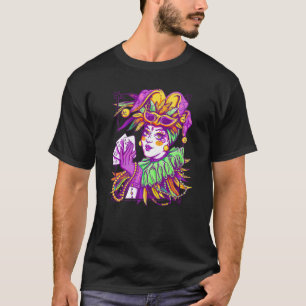 Camiseta Jugadora de tarjetas Mujer Carnaval Máscara Vestid