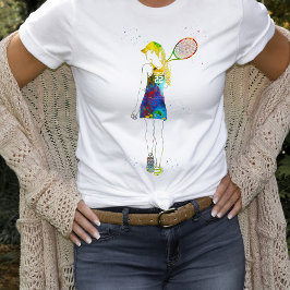 Camiseta Jugadora de Tenis Femenina