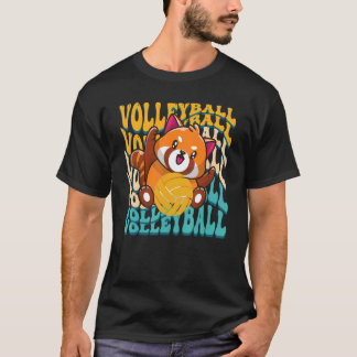 Camiseta Jugadora de voleibol Red Panda Mujeres Adolescente