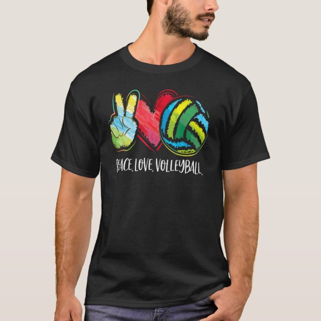 Camiseta Jugadoras de voleibol Mujeres pacificadoras aman e (Anverso)