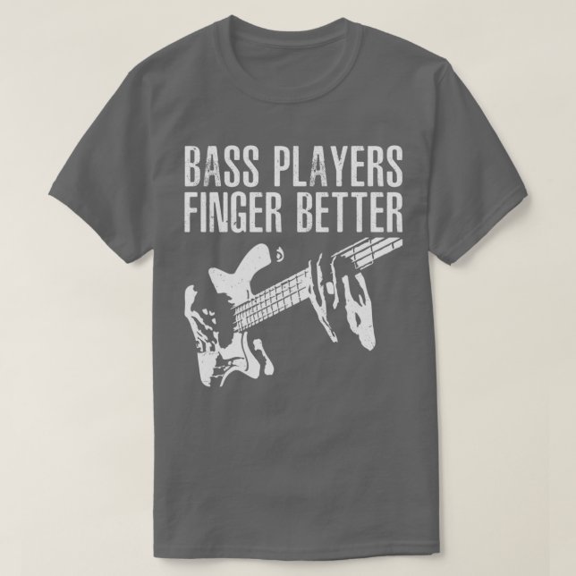 Camiseta Jugadores Bass Finger Better Guitar Player Battend (Diseño del anverso)