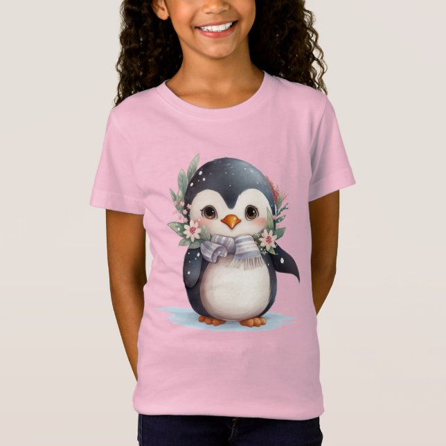 Camiseta Jugadores camisas de niños Navidades de pingüino - (Anverso)