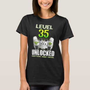 Camiseta Jugadores Chicas 35º nivel de cumpleaños 35 desblo