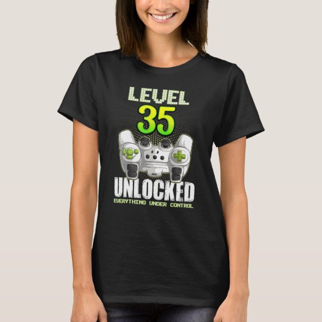 Camiseta Jugadores Chicas 35º nivel de cumpleaños 35 desblo (Anverso)
